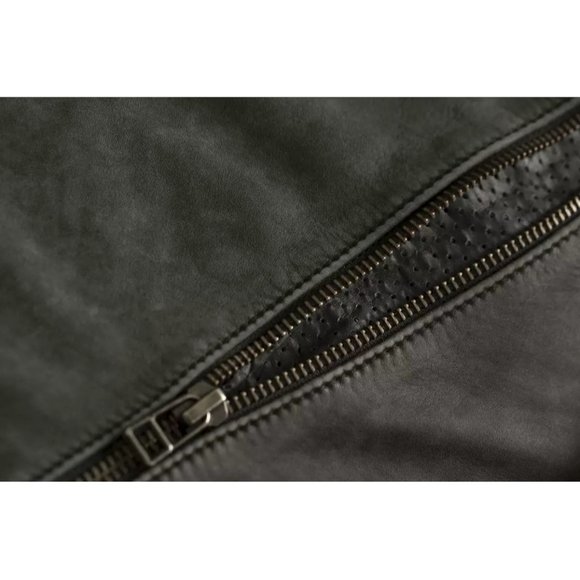 AFFLICTION Leather BLACK MOON RIDERS JACKET Grey - Picture 9 of 11